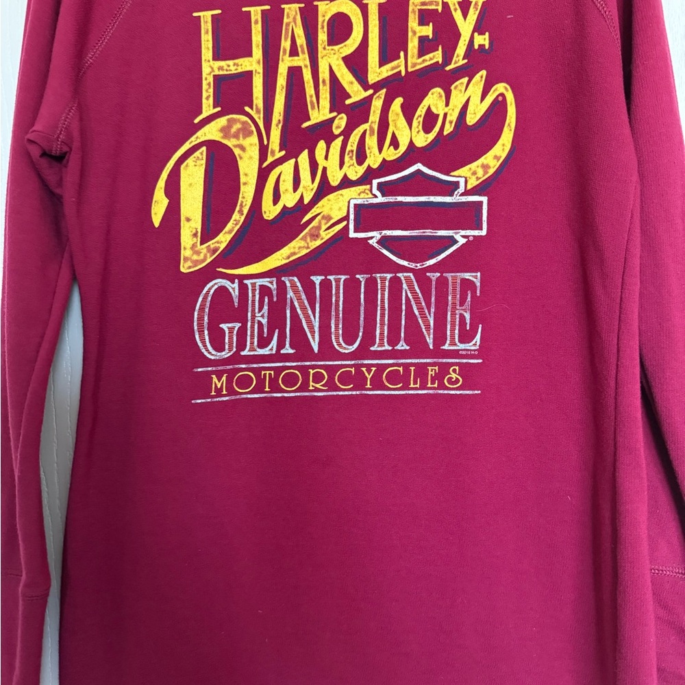 Harley-Davidson Magenta Long Sleeve with Yellow Logo